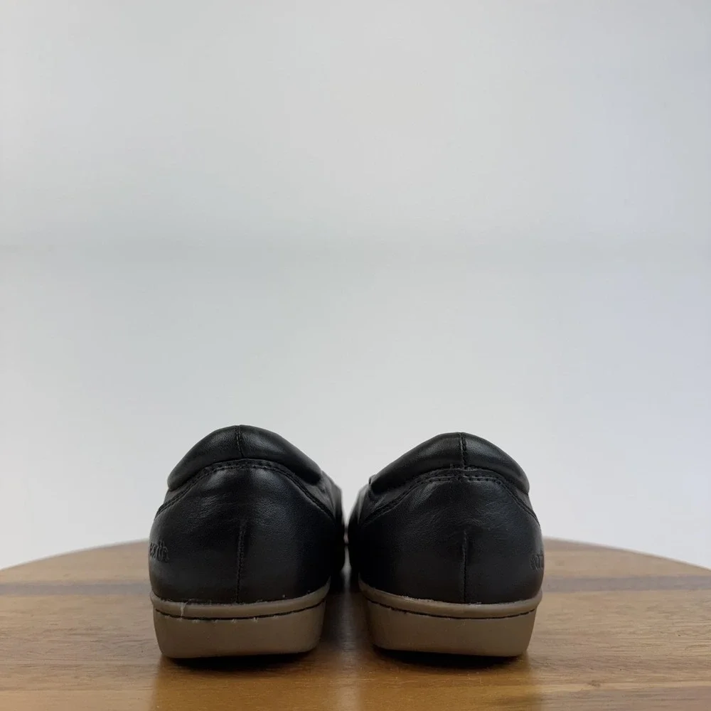 New Womens Earth Landen Black Leather Comfort Formal Ballet Flats Shoe Size 10 W